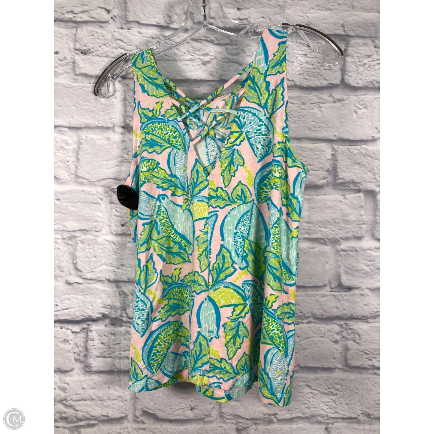 Top Sleeveless Designer By Lilly Pulitzer In Blue & Green, Size: Xs