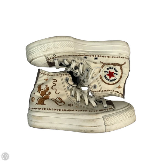 Shoes Sneakers Platform By Converse In Cream, Size: 8
