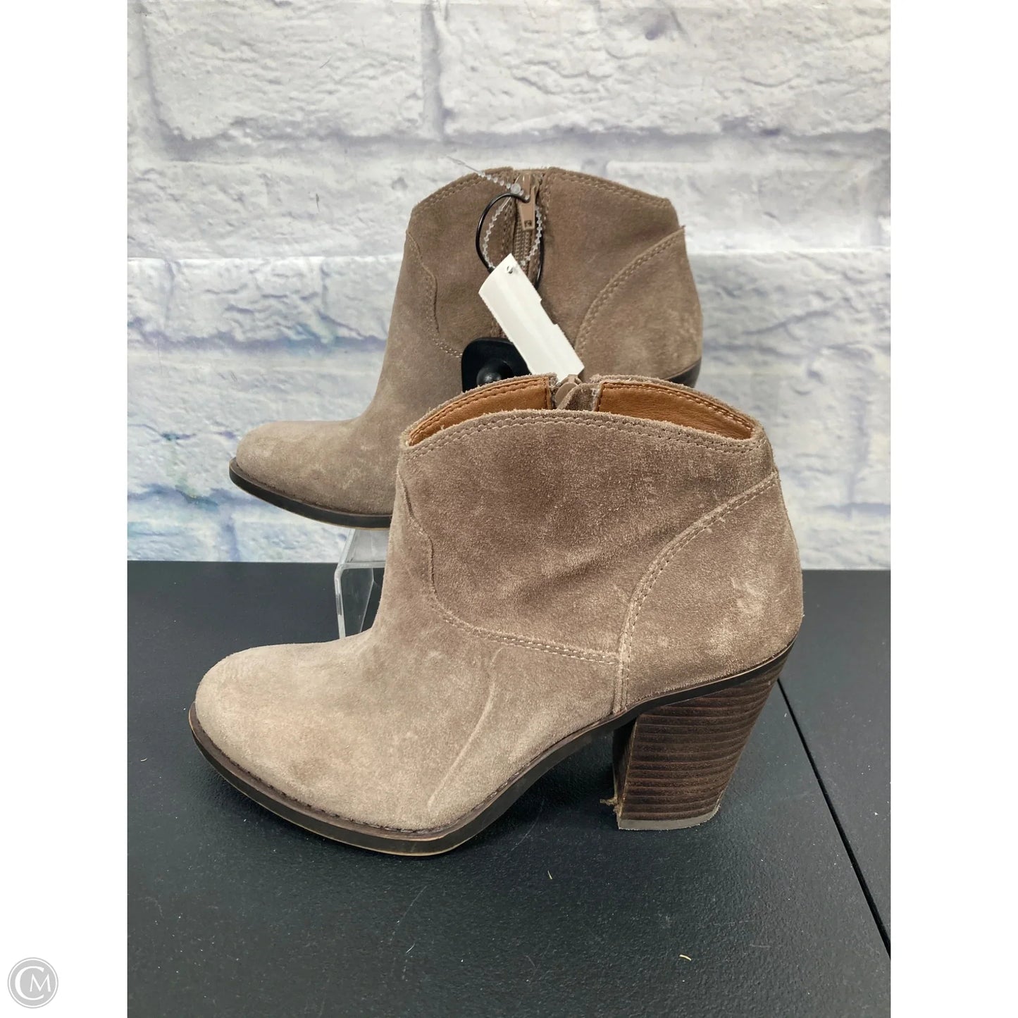 Boots Ankle Heels By Lucky Brand In Beige, Size: 7