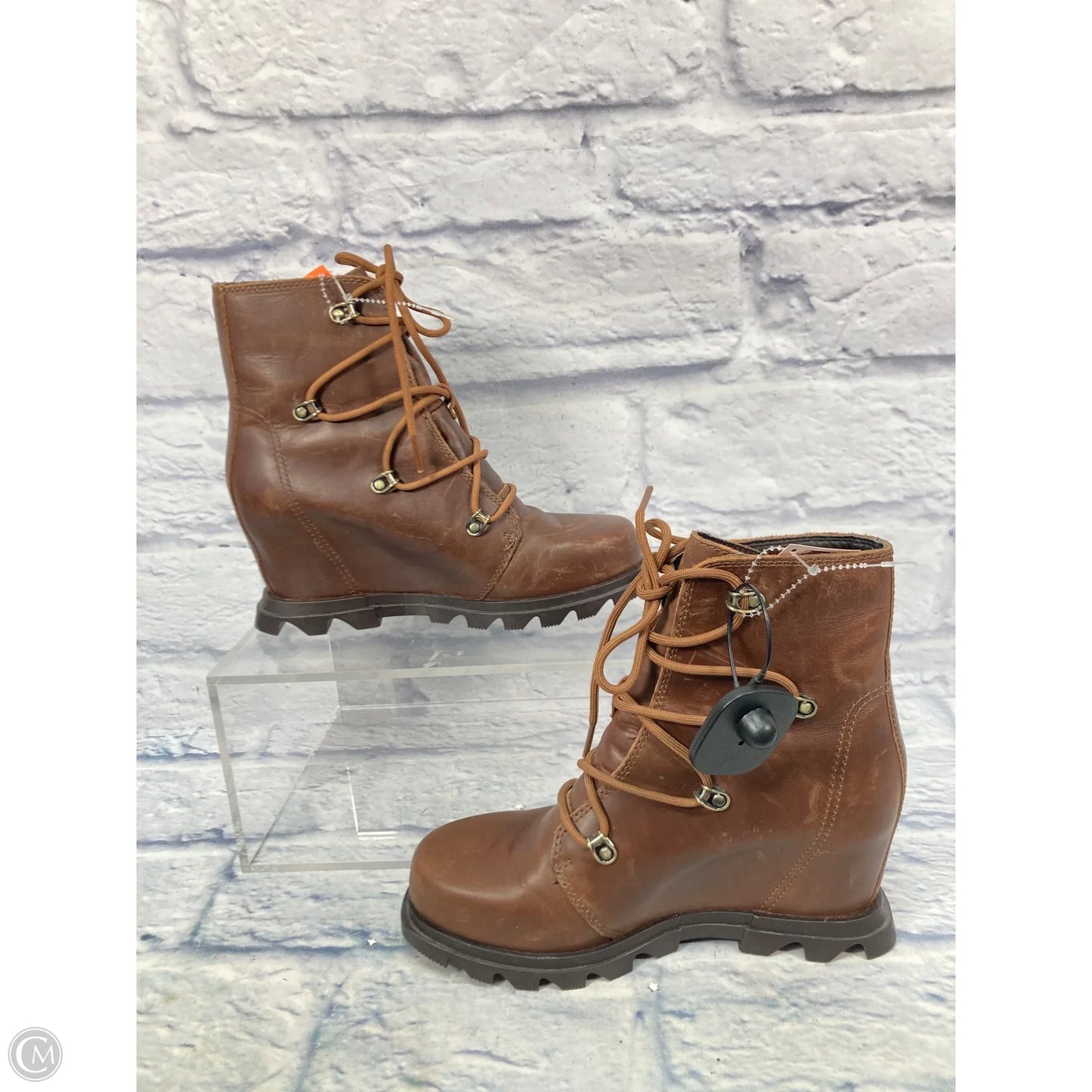 Boots Ankle Heels By Sorel In Brown, Size: 7