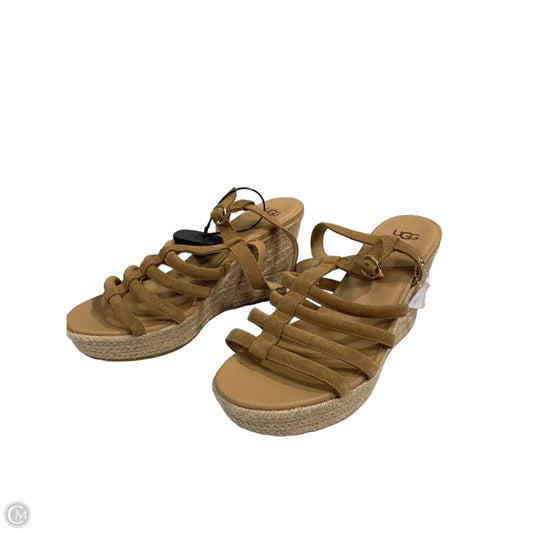 Sandals Designer By Ugg In Brown, Size: 10