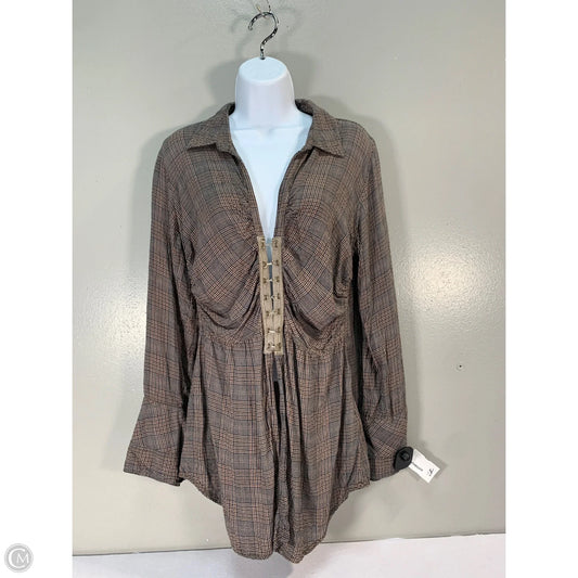 Tunic Long Sleeve By We The Free In Brown, Size: S