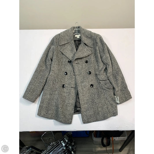 Coat Trench Coat By Coldwater Creek In Grey, Size: M