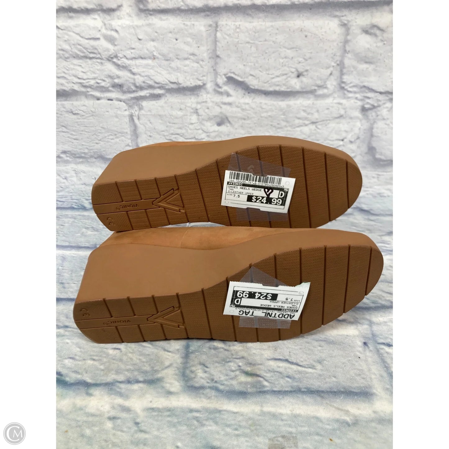 Shoes Heels Wedge By Vionic In Tan, Size: 7.5