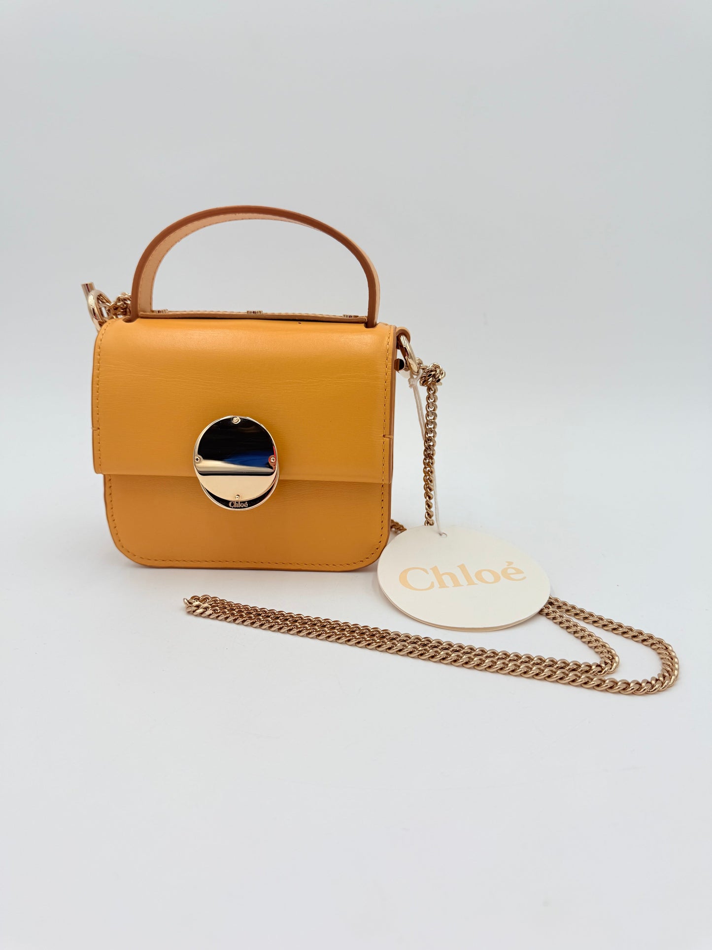 Crossbody Luxury Designer By Chloe In Yellow, Size:Small