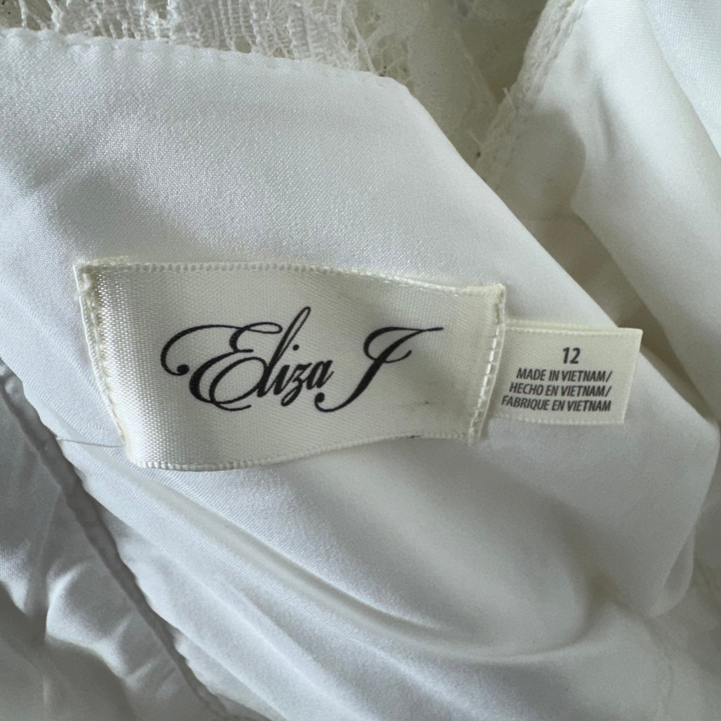 Lave Fit & Flare Dress By Eliza J In White, Size: 12