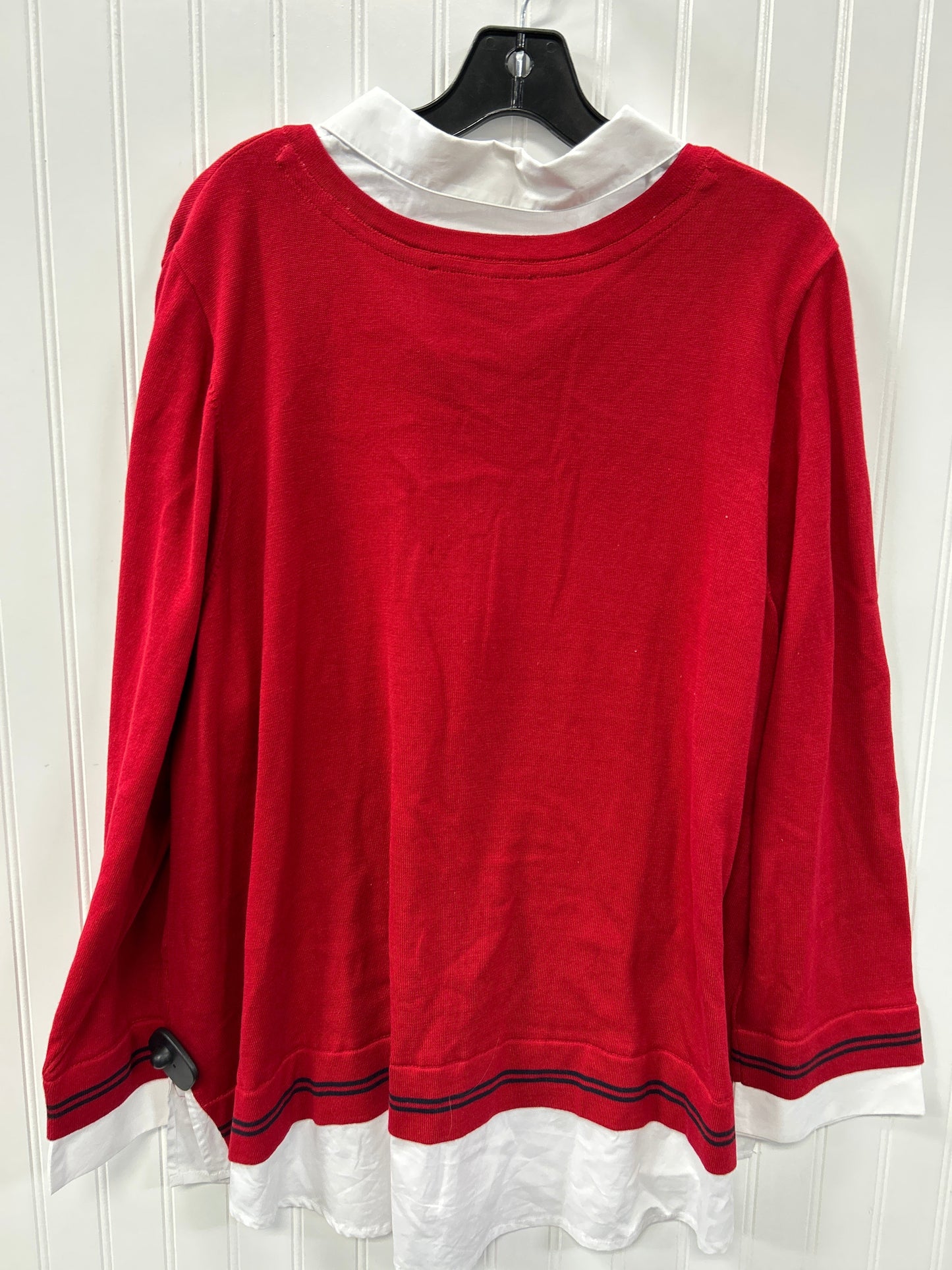 Top Ls By Tommy Hilfiger In Red, Size:2X