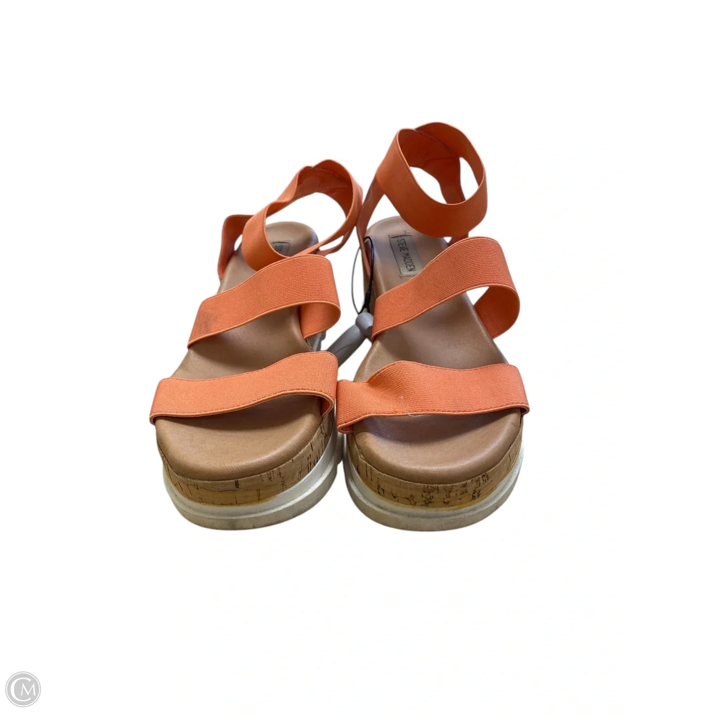 Sandals Heels Platform By Steve Madden In Orange, Size: 9
