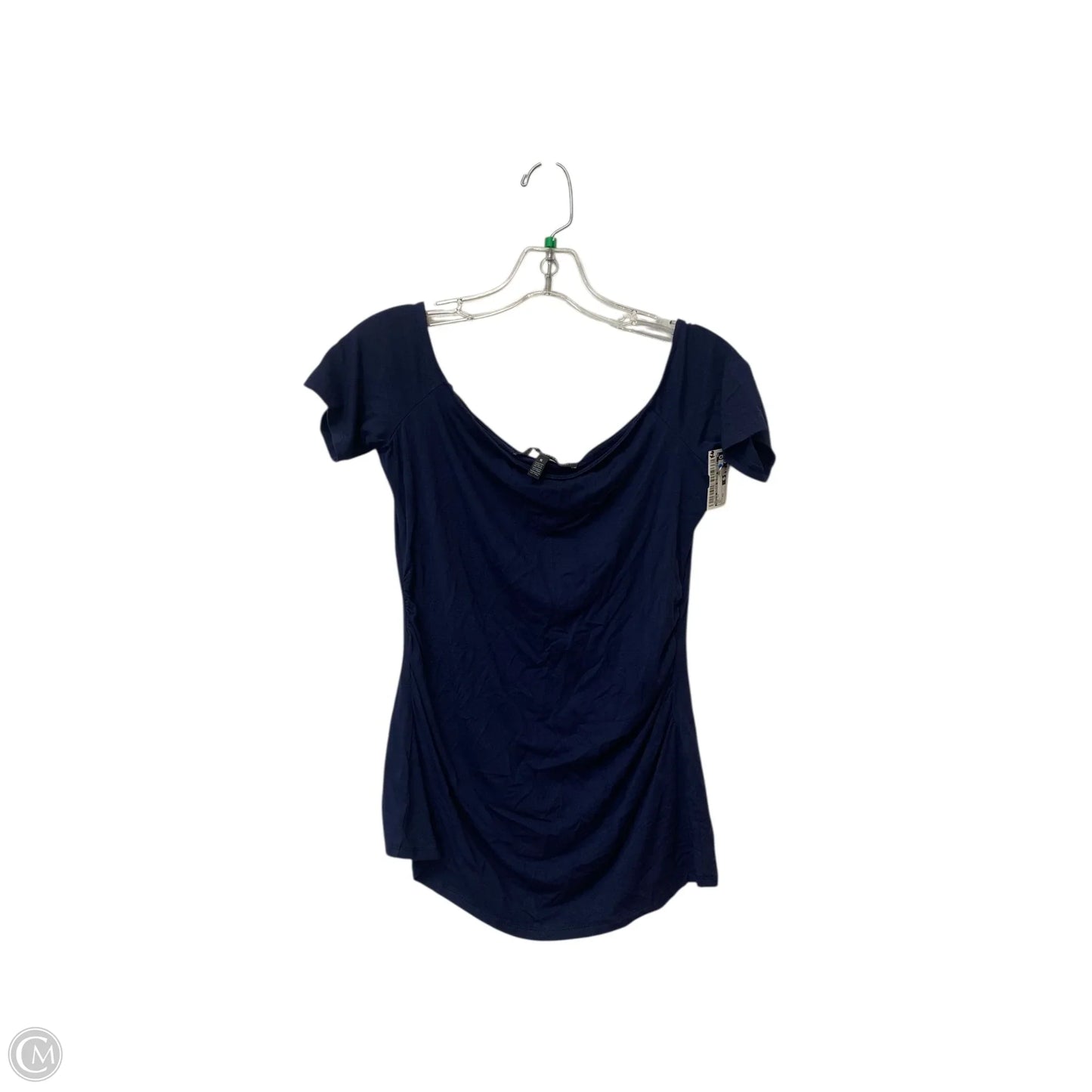 Top Short Sleeve By White House Black Market In Navy, Size: Xs