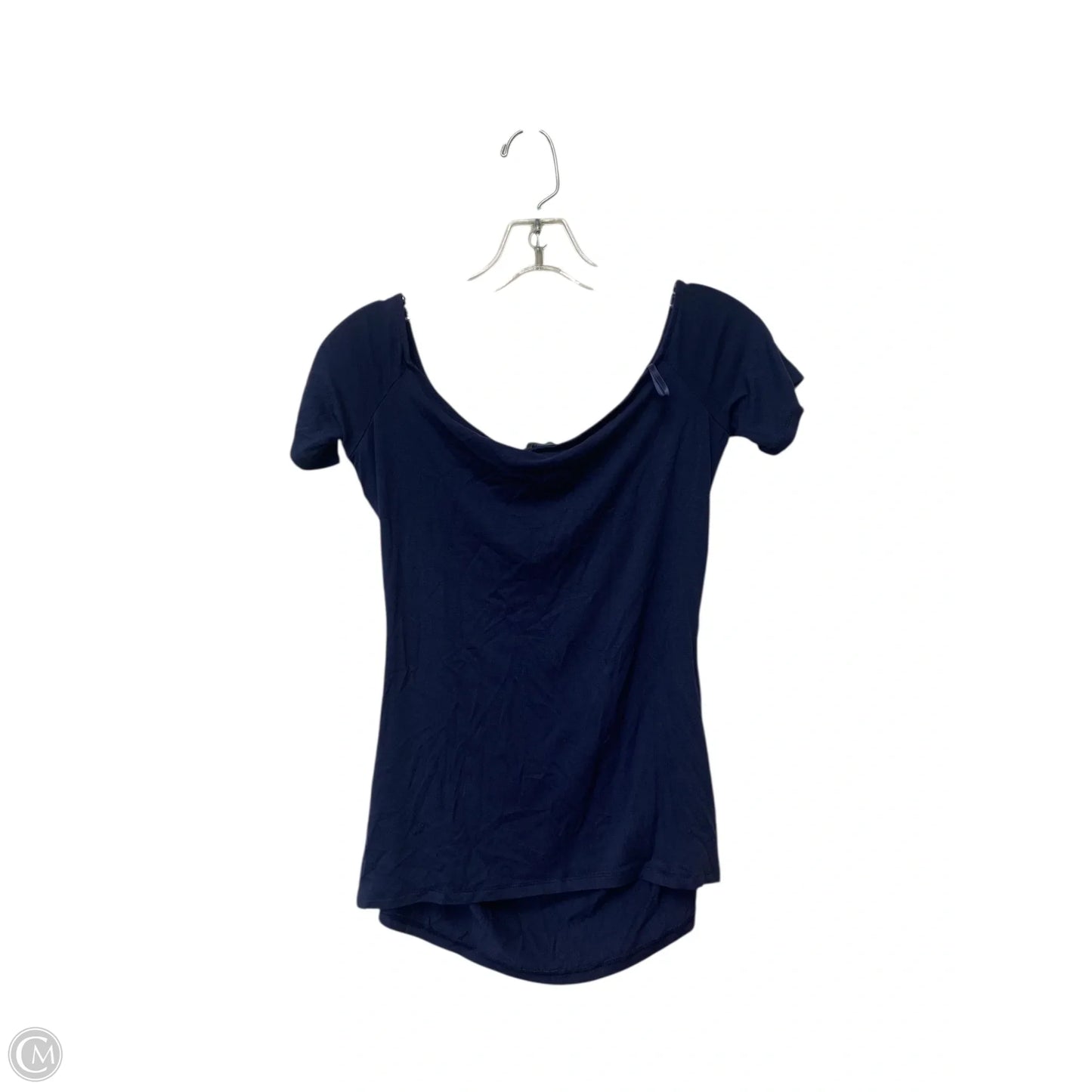 Top Short Sleeve By White House Black Market In Navy, Size: Xs