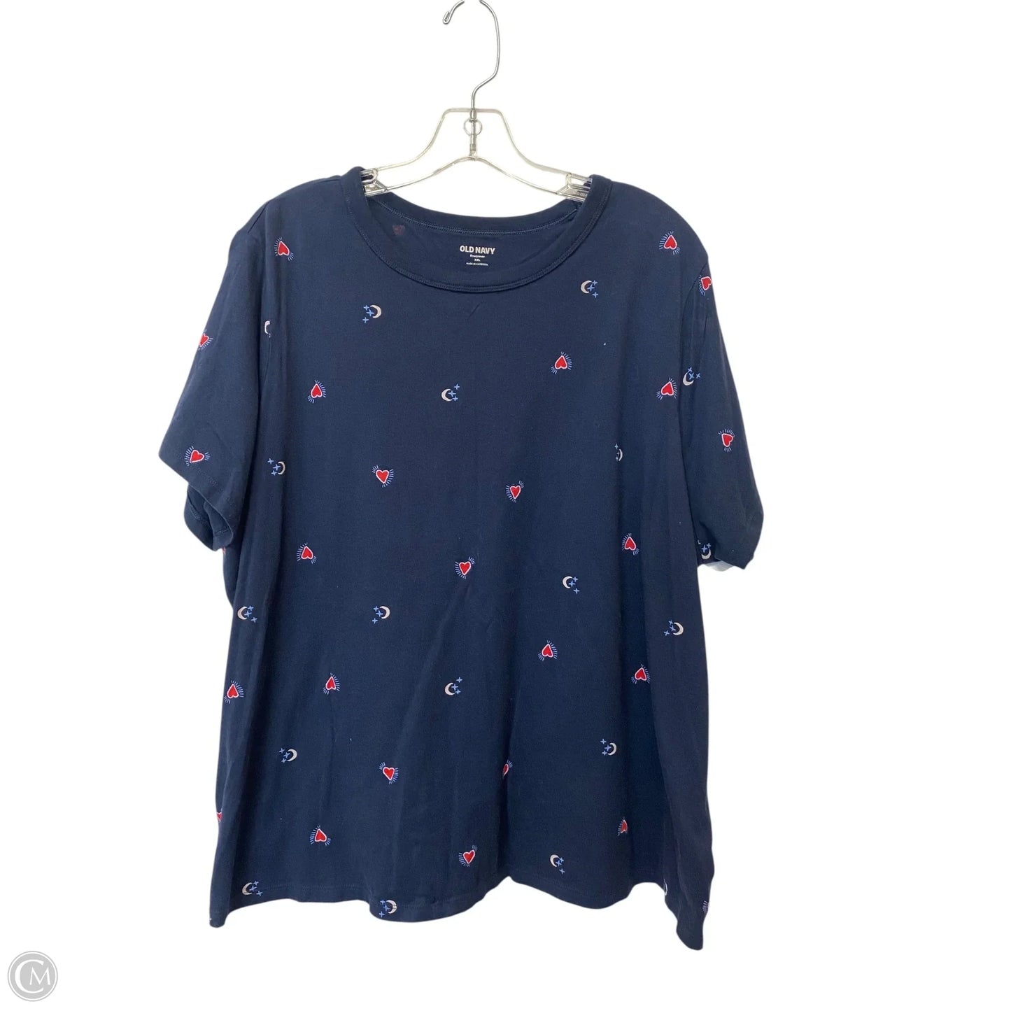 Top Short Sleeve Basic By Old Navy In Navy, Size: 2x