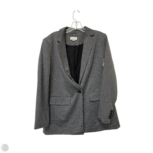 Blazer By Loft In Black & Grey, Size: 12