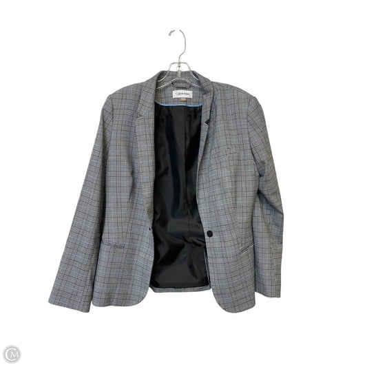 Blazer By Calvin Klein In Grey, Size: 14