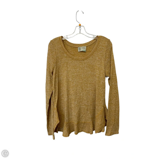 Top Long Sleeve By Saturday/sunday In Yellow, Size: M