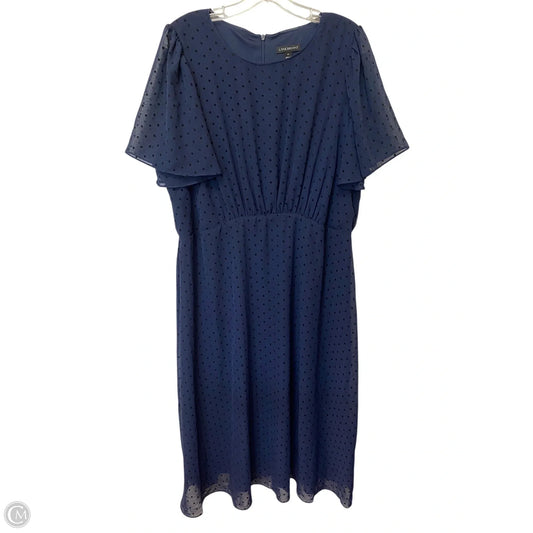 Dress Casual Midi By Lane Bryant In Blue, Size: Xl