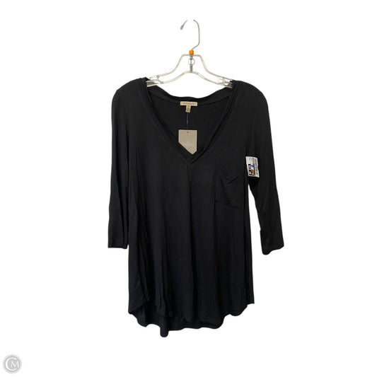 Top 3/4 Sleeve By Bordeaux In Black, Size: S