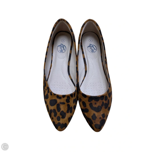 Shoes Flats By Clothes Mentor In Animal Print, Size: 8