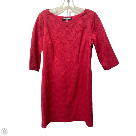 Dress Designer By Karl Lagerfeld In Pink, Size: 8
