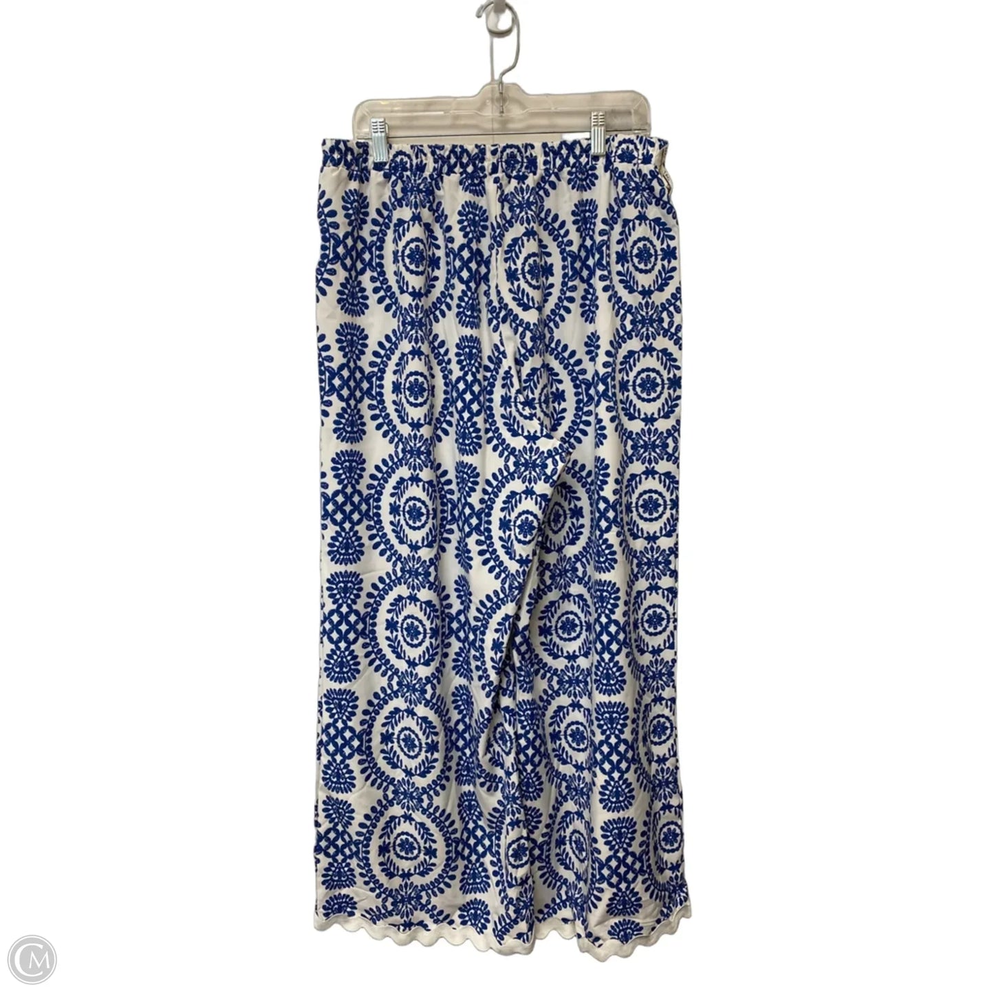 Pants Set 2pc By Clothes Mentor In Blue & White, Size: 2x