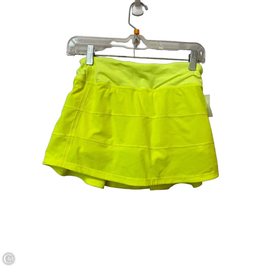 Athletic Skirt By Lululemon In Yellow, Size: 4