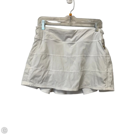 Athletic Skirt By Lululemon In White, Size: 8