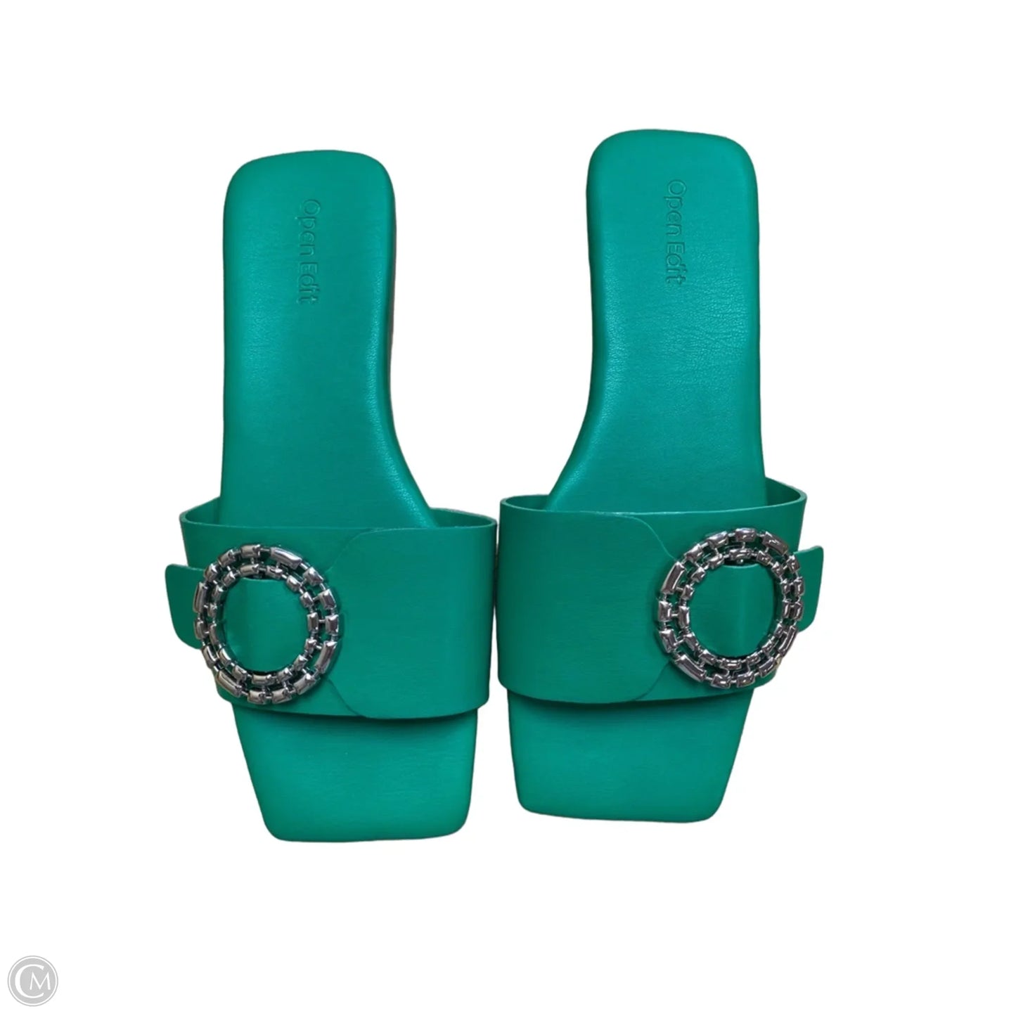 Sandals Flats By Open Edit In Green, Size: 7.5