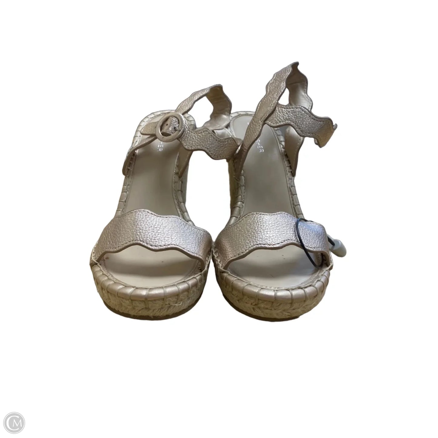 Sandals Heels Wedge By Marc Fisher In Gold, Size: 10