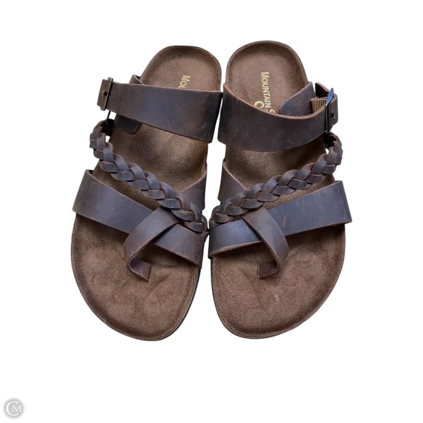Sandals Flats By Clothes Mentor In Brown, Size: 7
