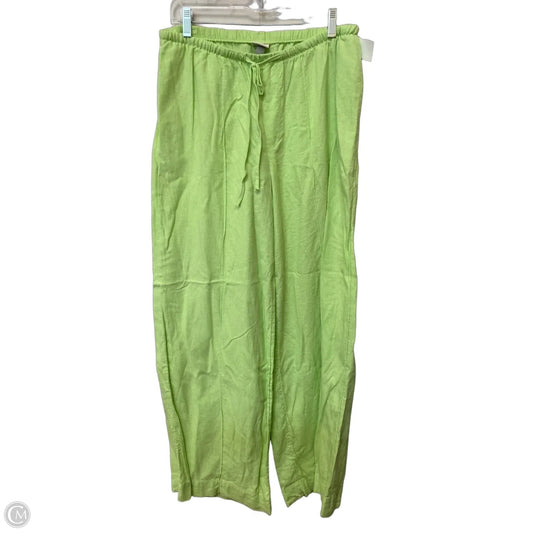 Pants Linen By A New Day In Green, Size: M