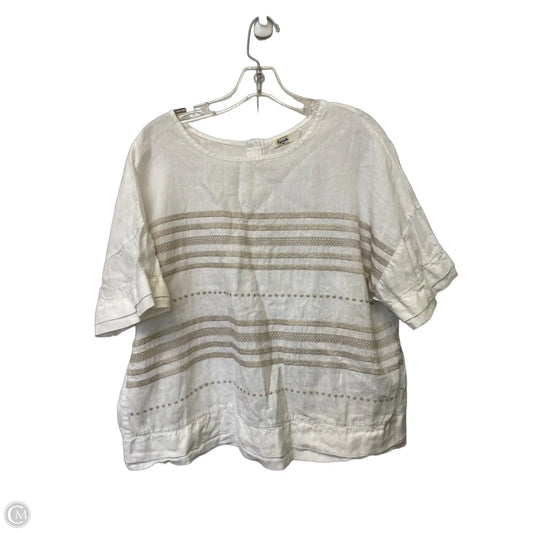 Top Short Sleeve By Sympli In White, Size: M