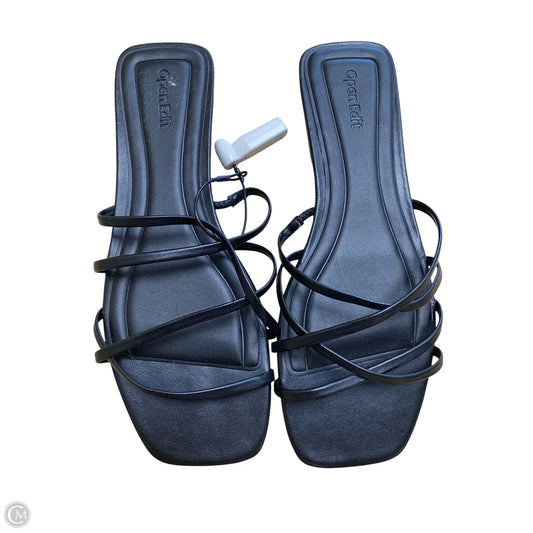Sandals Flats By Open Edit In Black, Size: 8.5