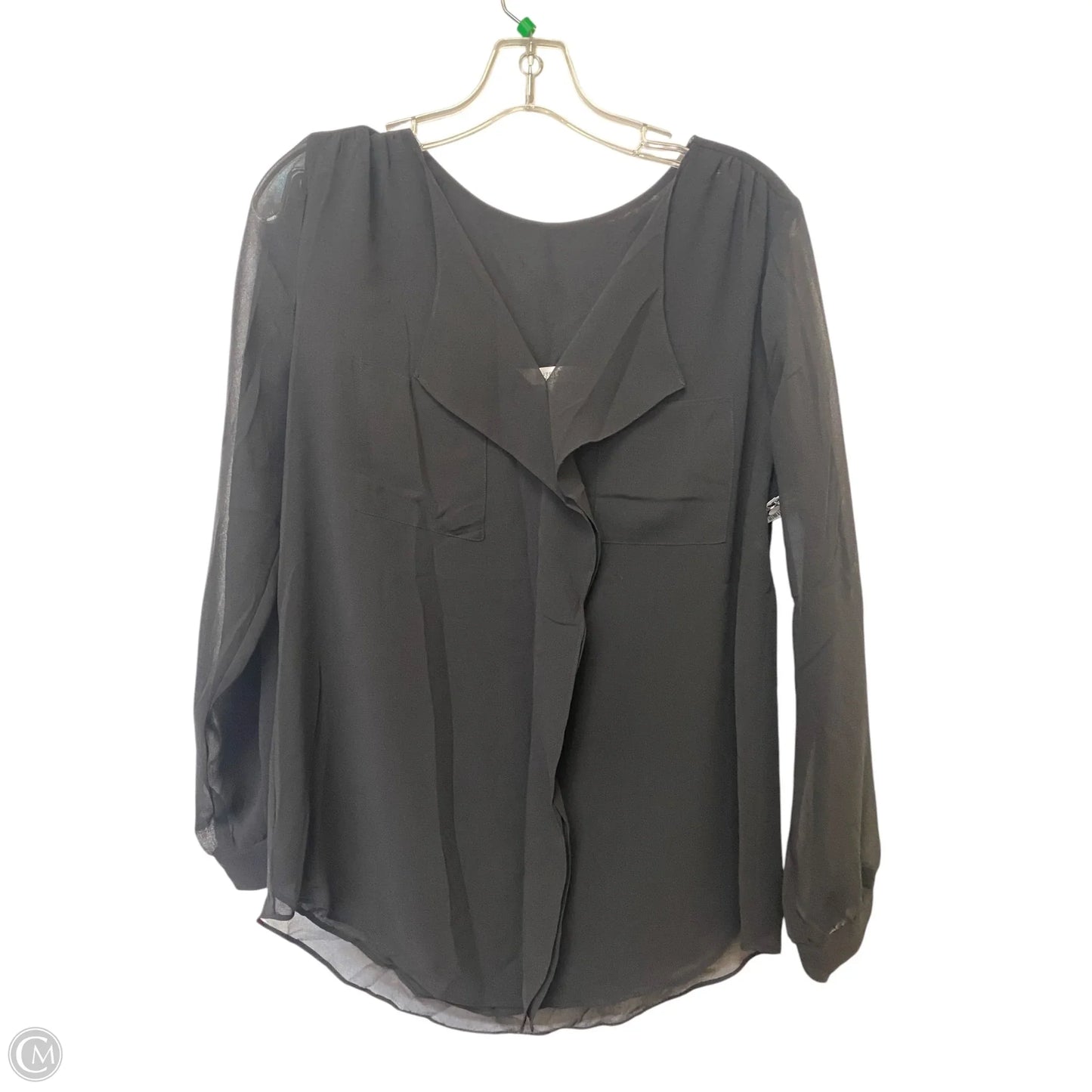 Top Long Sleeve By White House Black Market In Black, Size: M