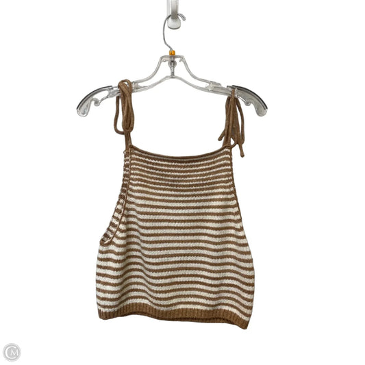 Top Sleeveless By Free People In Brown & Cream, Size: Xs