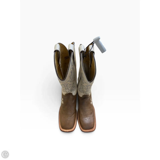 Boots Western By Tony Lama In Brown & Cream, Size: 8.5