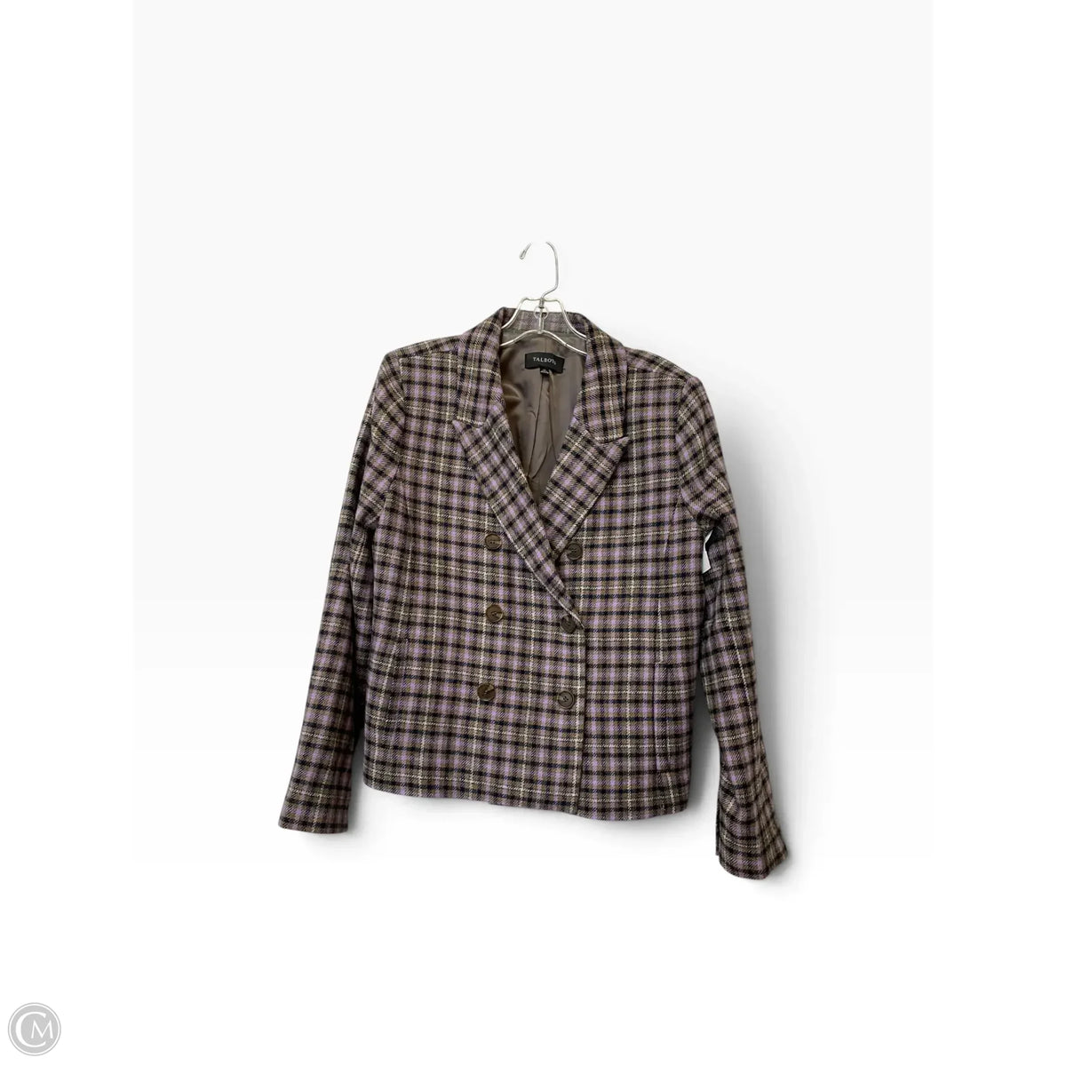 Blazer By Talbots In Plaid Pattern, Size: 10