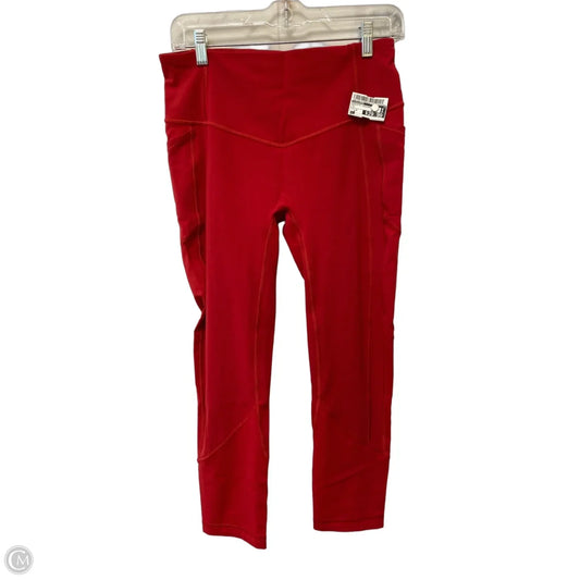 Athletic Leggings By Lululemon In Red, Size: 10