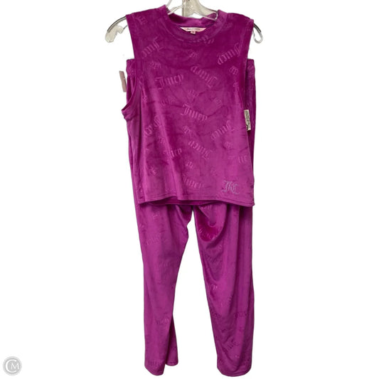 Pants Set 2pc By Juicy Couture In Purple, Size: Xl