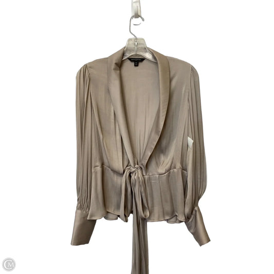 Top Long Sleeve By Banana Republic In Taupe, Size: Xs
