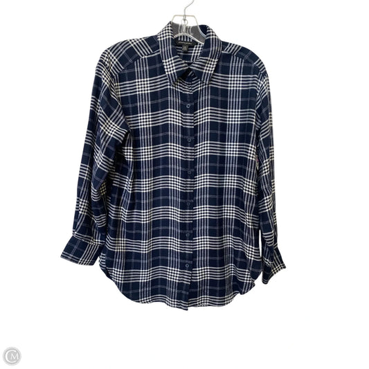 Top Long Sleeve By Banana Republic In Blue, Size: Xs