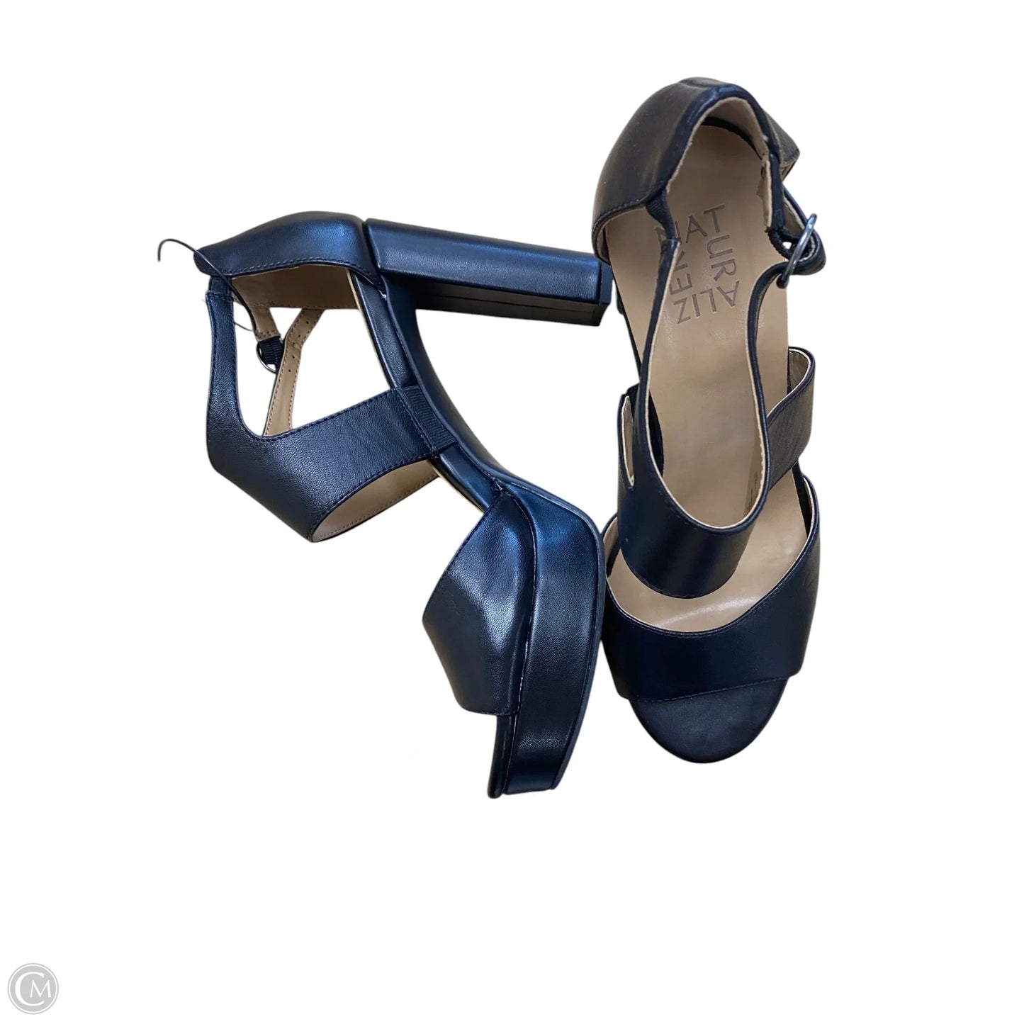 Sandals Heels Block By Naturalizer In Black, Size: 8.5