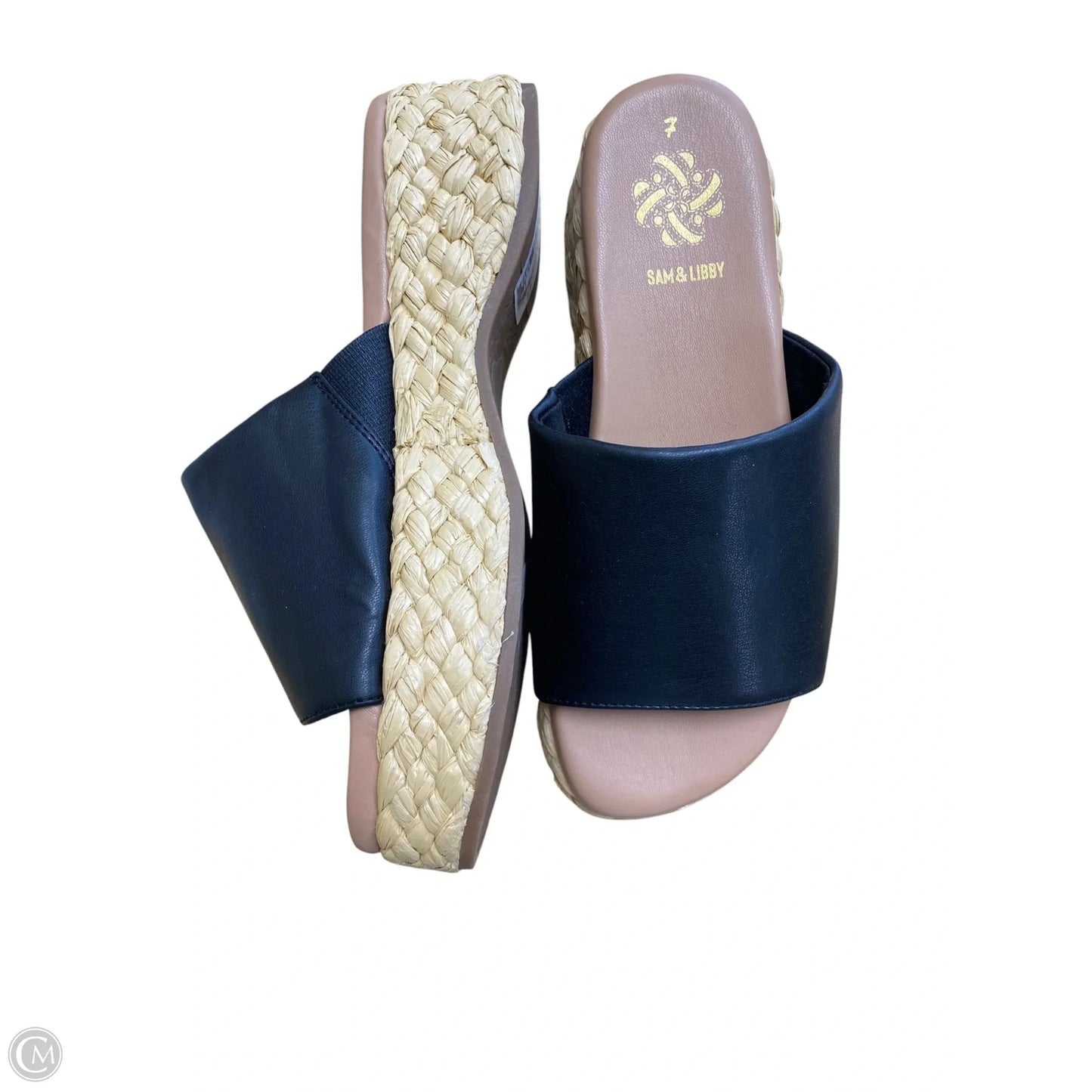Sandals Heels Platform By Sam And Libby In Black, Size: 7