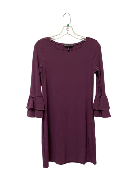 Dress Casual Midi By White House Black Market In Purple, Size: Xs