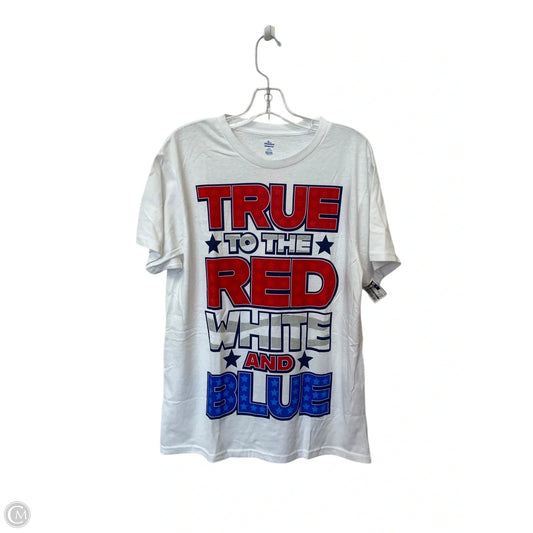 Top Short Sleeve By Clothes Mentor In White, Size: L