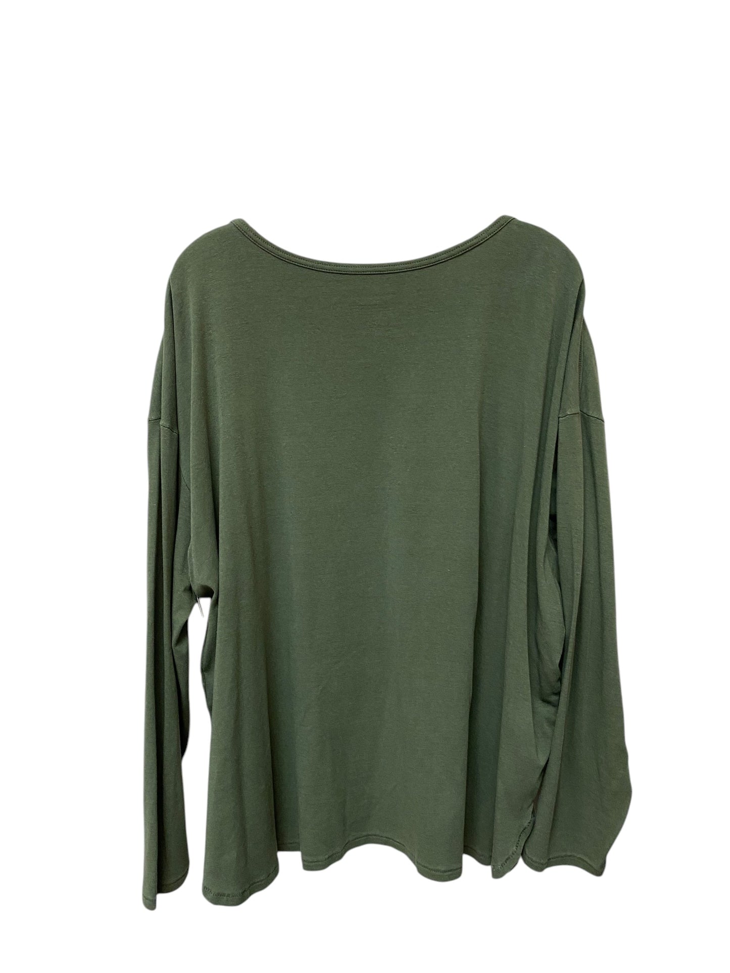 Top Long Sleeve Basic By West Bound In Green, Size: 3x