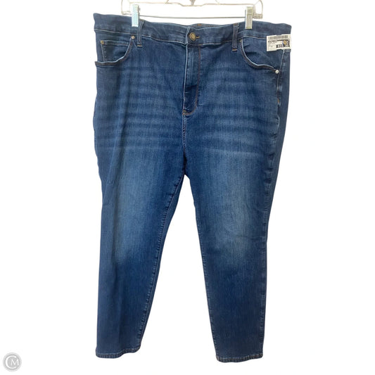 Jeans Skinny By Simply Vera In Blue Denim, Size: 22
