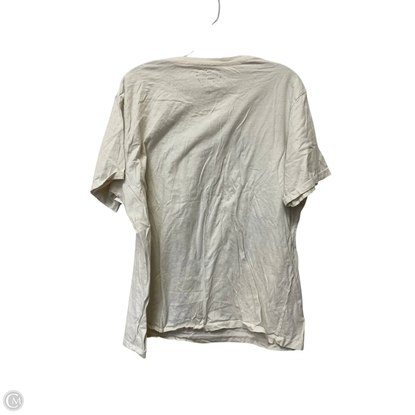 Top Short Sleeve By Clothes Mentor In Cream, Size: Xxl