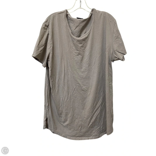 Top Short Sleeve Basic By Clothes Mentor In Grey, Size: Xxl