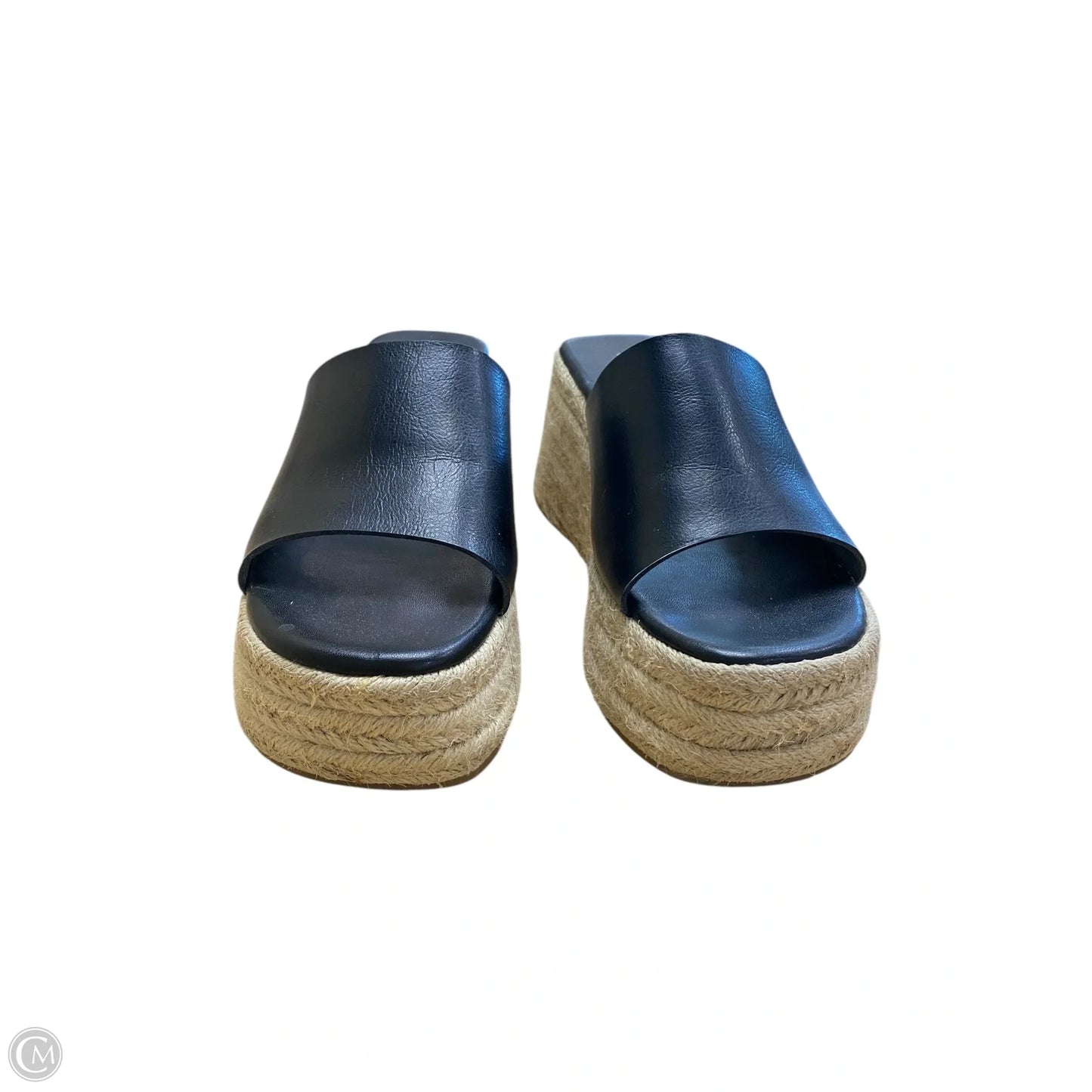Sandals Heels Block By Clothes Mentor In Black, Size: 8