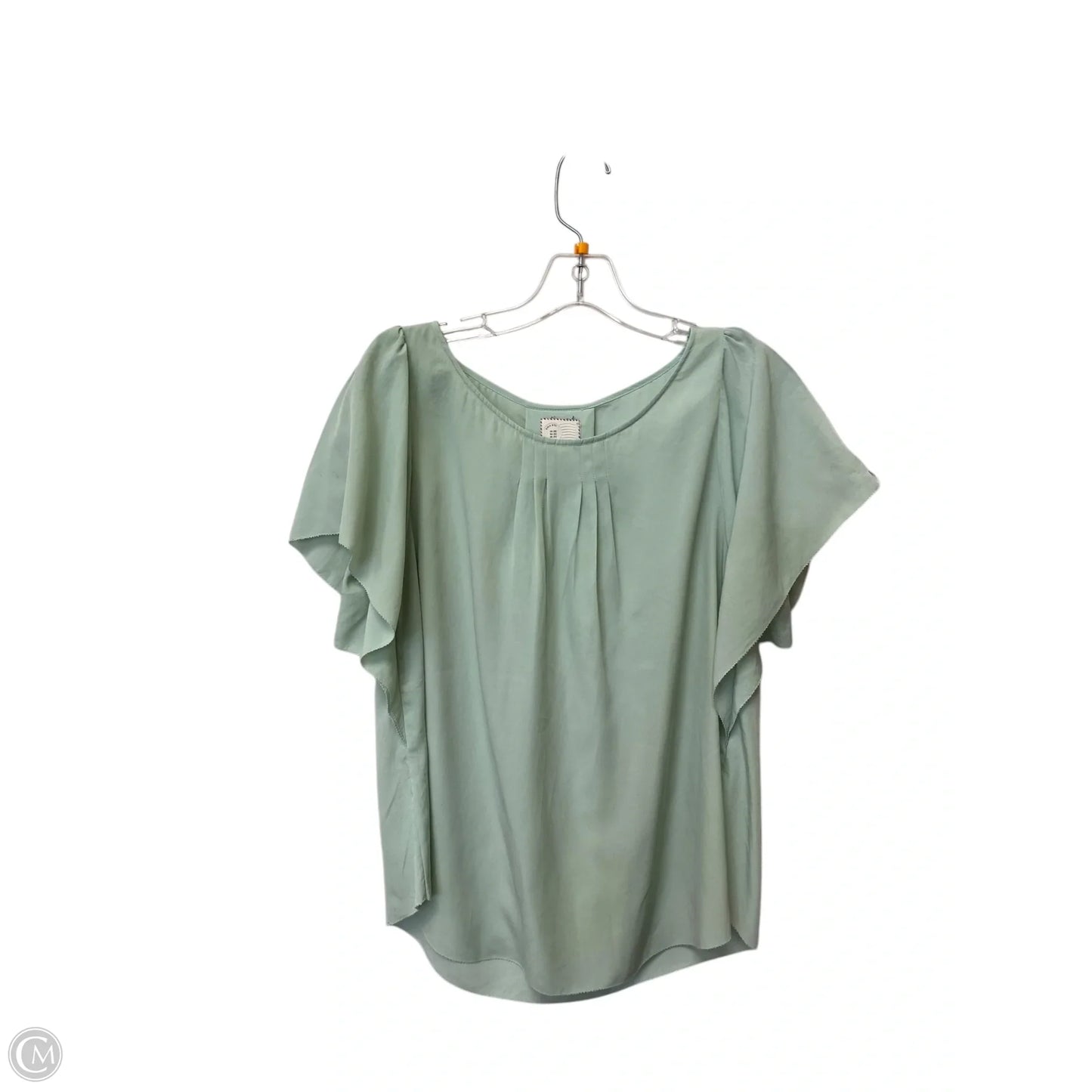 Top Short Sleeve By Anthropologie In Green, Size: 0