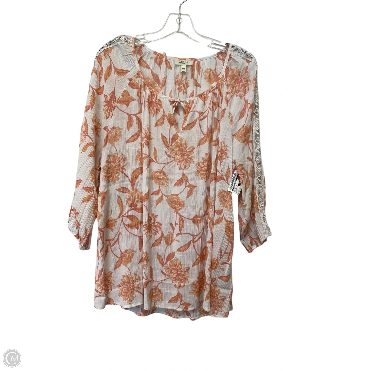 Top Long Sleeve By Clothes Mentor In Floral Print, Size: 1x